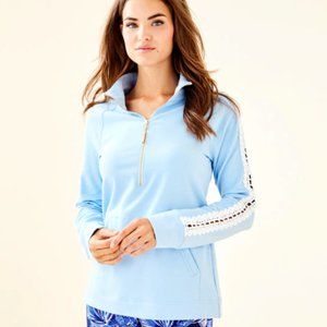 ✨NWT Lilly Pulitzer UPF 50 Lace Sleeve Size L Popover Jacket